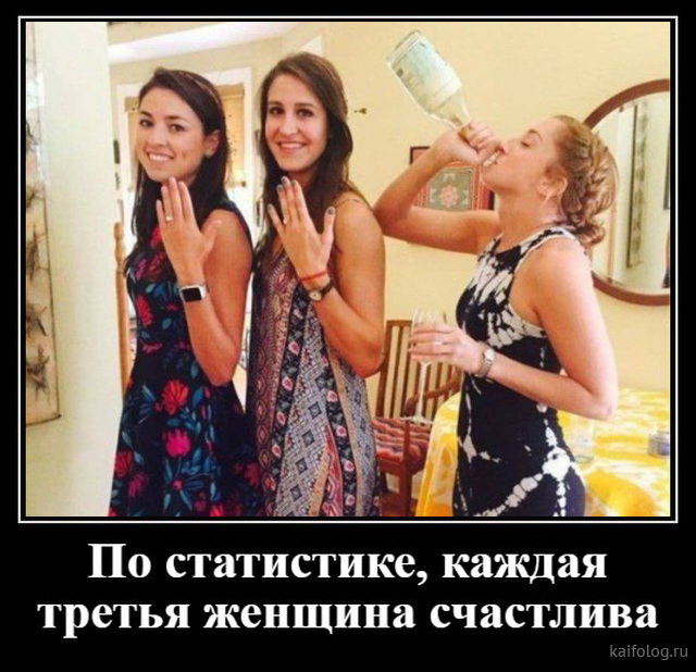 По статистике, каждая третья женщина счастлива