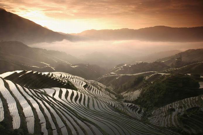 Рисовые террасы Лунцзи в Китае