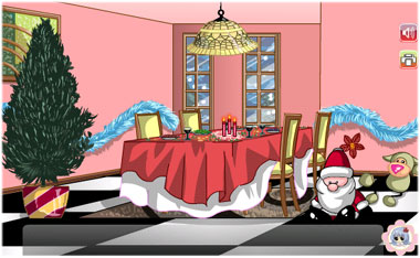 Christmas Dining Room flash игра